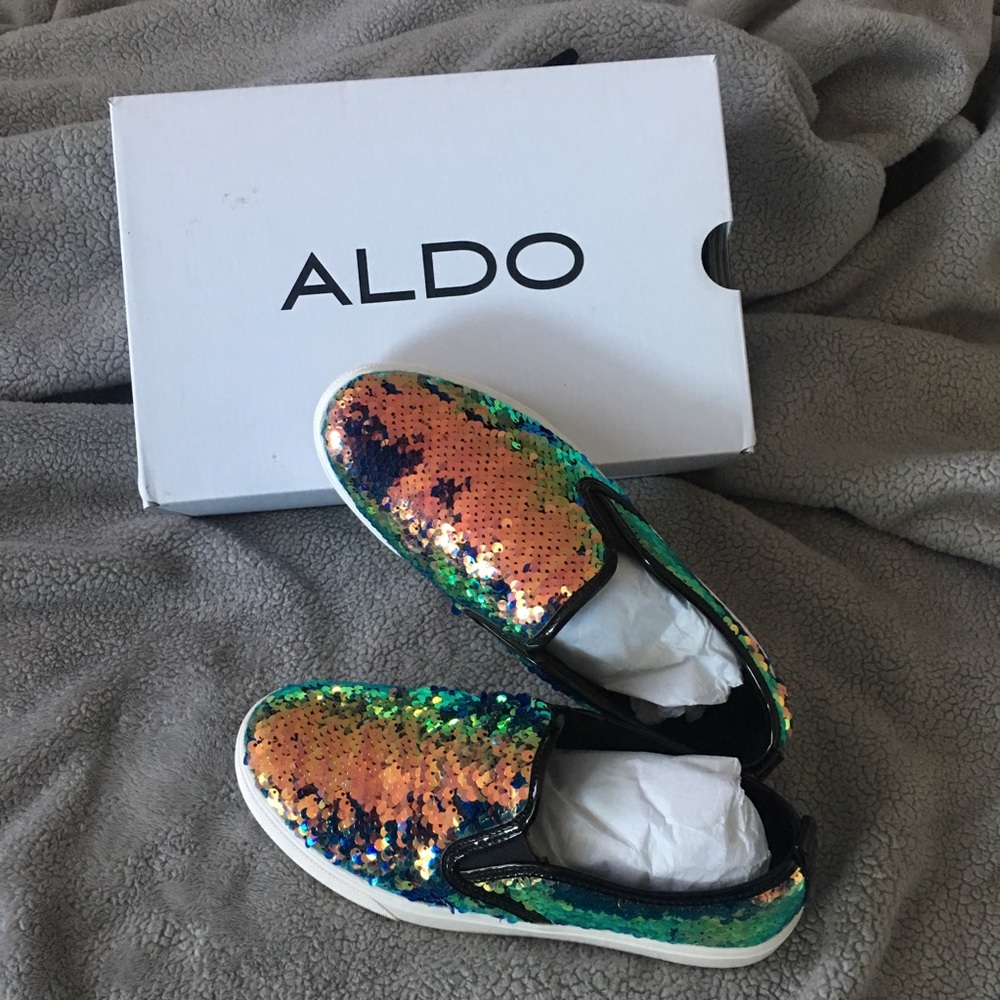 Aldo Sequin Slip Ons